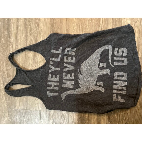Racerback Tank Top dinosaur workout top size s - Picture 1 of 2